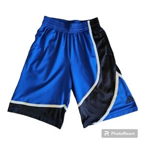 Adidas Youth Athletic Shorts Size Small Multicolor Embroidered Logo Activewear